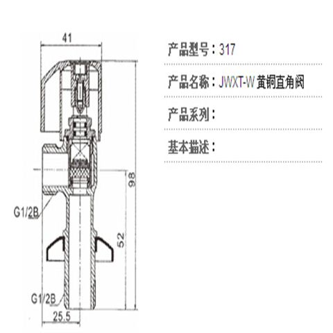 AMICO埃美柯317黄铜直角阀