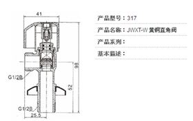 埃美柯317黄铜直角阀 黄铜三角阀