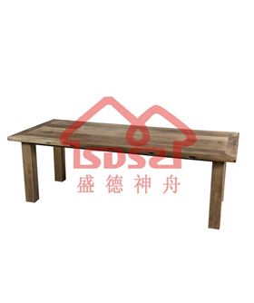 咖啡店六人桌老门板六人桌老榆木咖啡桌茶座六人桌