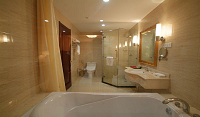 如何巧妙利用瓷砖打造出个性十足的宾馆浴室，宾馆装修材料